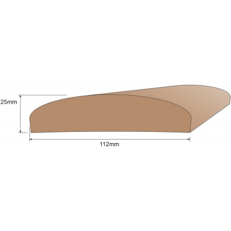 Pavois teck synthétique - 112 x 25mm